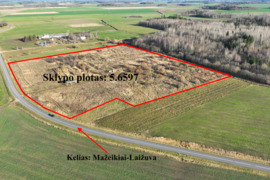 Didelis 5.66 ha. sklypas įvairiai veiklai vystyti, Mažeikių raj.