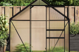 vidaXL Šiltnamis, antracito spalvos, aliuminis, 2,47m²