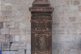 vidaXL Pašto dėžutė, kolonos pavid., aliuminis, nerūd., bronzinės sp.