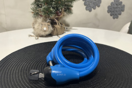 Mėlyna Good Bike Spyna Dviračiui Su Raktu Puikios Būklės Kaip Nauja Patikima Kokybiška