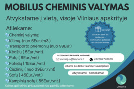 Mobilus Cheminis baldų, transporto valymas.