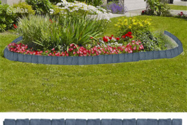 vidaXL Sodo/vejos tvora, 41vnt., 10m, plastikas, akmens imitacija