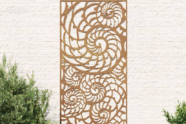 vidaXL Sodo sienos dekoracija, 105x55cm, corten plienas, kriauklės