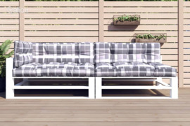 vidaXL Palečių pagalvėlės, 5vnt., pilkos spalvos, audinys, languotos