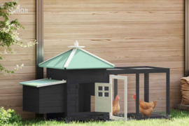 vidaXL Narvas viščiukams su lizdu, pilkas, 190x72x102cm, eglė