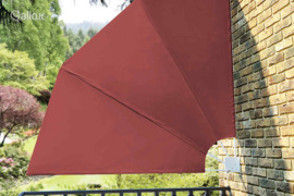 vidaXL Sulankstoma šoninė balkono markizė, terakotos, 210x210cm