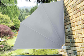 vidaXL Sulankstoma šoninė balkono markizė, pilka, 140x140cm