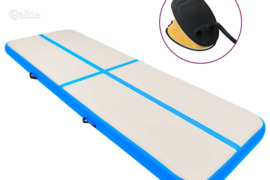 vidaXL Pripučiamas gimnastikos kilimėlis, mėlynas, 800x100x20cm, PVC