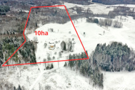 Parduodama sodyba su 10 ha žemės prie Gudiškių miško, Salako seniūnijoje, Zarasų rajone