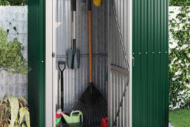 vidaXL Sodo sandėliukas, žalias, 180,5x97x209,5 cm, cinkuotas plienas