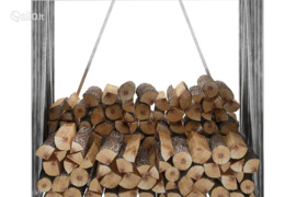 vidaXL Sodo malkinė, galvanizuotas plienas, 163x83x154cm, pilka