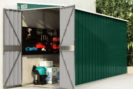 vidaXL Sodo pašiūrė, žalia, 118x382x178cm, galvanizuotas plienas