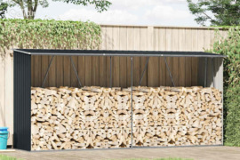 vidaXL Sodo malkinė, antracito, 330x84x152cm, galvanizuotas plienas