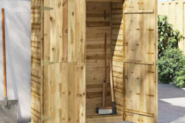 vidaXL Pašiūrė sodo įrankiams, 123x50x171cm, impregnuota pušies med.