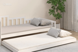 vidaXL Lovos rėmas be čiužinio, balta, 80x200cm, pušis