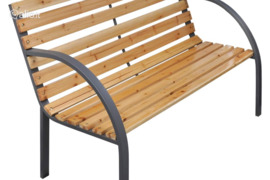 vidaXL Sodo souliukas, 112cm, eglės medienos masyvas