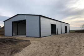 Angarai su sandwich plokštėmis ir skarda pagal individualius poreikius.