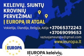 Keleivių*gyvūnų*siuntų*krovinių*motociklų*automobilių vežimas į Europą ir atgal