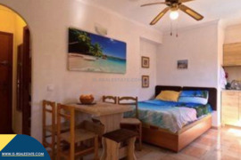 Studija su bendru baseinu, Alicante provincijoje, Torrevieja mieste. 1 kambarys | 24 m² | 550 metrų 