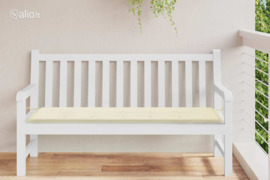 vidaXL Sodo suoliuko pagalvėlė, kreminės spalvos, 150x50x4cm, audinys