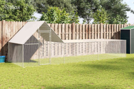 vidaXL Voljeras viščiukams, 6x2x2m, galvanizuotas plienas