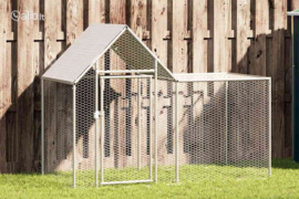 vidaXL Voljeras viščiukams, 2x1x1,5m, galvanizuotas plienas