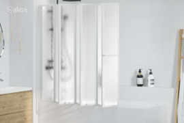 Dušo, Vonios Pertvara, 140 x 168 cm, 7 Sulankstomos Dalys, su Kabykla