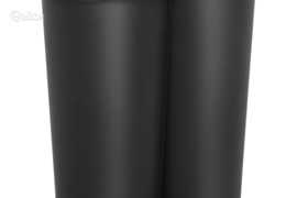 vidaXL Dviguba šiukšliadėžė, juodos spalvos, 50l