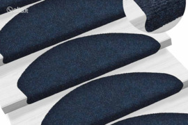 vidaXL Laiptų kilimėliai, lipnūs, 10 vnt., 65x21x4 cm, tamsiai mėlyni, pusapvaliai, dideli