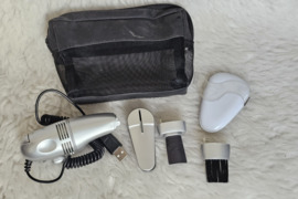 Naujas mini USB siurblys su priedais ir dėklu