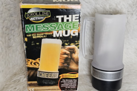 Naujas plastikinis bokalas su šviečiančia žinute - unikali dovana!