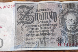 Vokiška popierinė kupiūra 1924-1929 m.