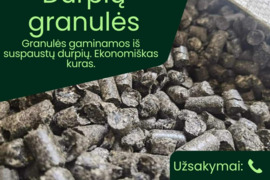 Durpių medžio granulės