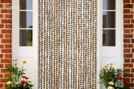 vidaXL Užuolaida nuo vabzdžių, smėlio ir ruda, 100x220cm šenilis