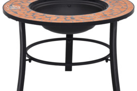 vidaXL Mozaikinė laužavietė, terakotos spalvos, 68cm, keramika