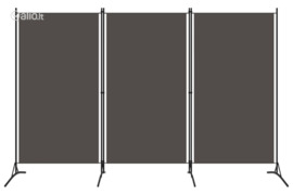 vidaXL Kambario pertvara, 3 dalių, antracito spalvos, 260x180cm