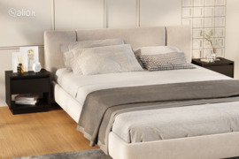 vidaXL Naktinės spintelės, 2vnt., juodos spalvos, 45x34x44cm, MDP