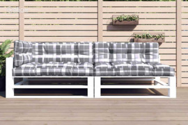 vidaXL Palečių pagalvėlės, 5vnt., pilkos spalvos, audinys, languotos