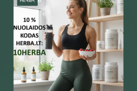 10HERBA 10% daugkartinis nuolaidos kodas www.herba.lt