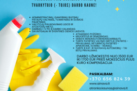 Ieškome mobilios valytojos Kaune mieste!