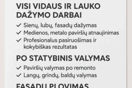 Vidaus ir lauko dažymo darbai – Klaipėda, Kretinga, Palanga