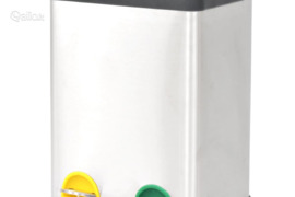 vidaXL Šiukšliadėžė, rūšiavimui, nerūdij. plienas, su pedalu, 36l