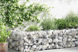 vidaXL Gabiono siena, galvanizuotas plienas, 450x30x50cm