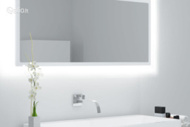 vidaXL Vonios kambario LED veidrodis, baltas, 100x8,5x37cm, akrilas