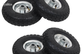 vidaXL Rankinio krovinių vežimo ratai, 4vnt., guma, 4.10/3.50-4