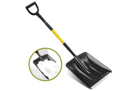 Teleskopinis sniego kastuvas su patogia D formos rankena
