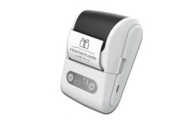 Nešiojamas belaidis termininis etikečių spausdintuvas „HZTZ“ – baltos spalvos