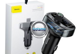 FM moduliatorius Baseus T su 12W lizdu įkrovimui WWW.GOTAMO.LT