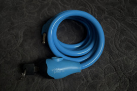 Puikios Būklės Mėlyna Good Bike Spyna Dviračiui Su Raktu Tvirta Labai Saugi Patvari