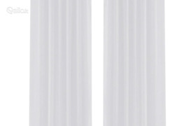 Permatomos Baltos Spalvos Užuolaidos, 140 x 175 cm, 2 Vnt.